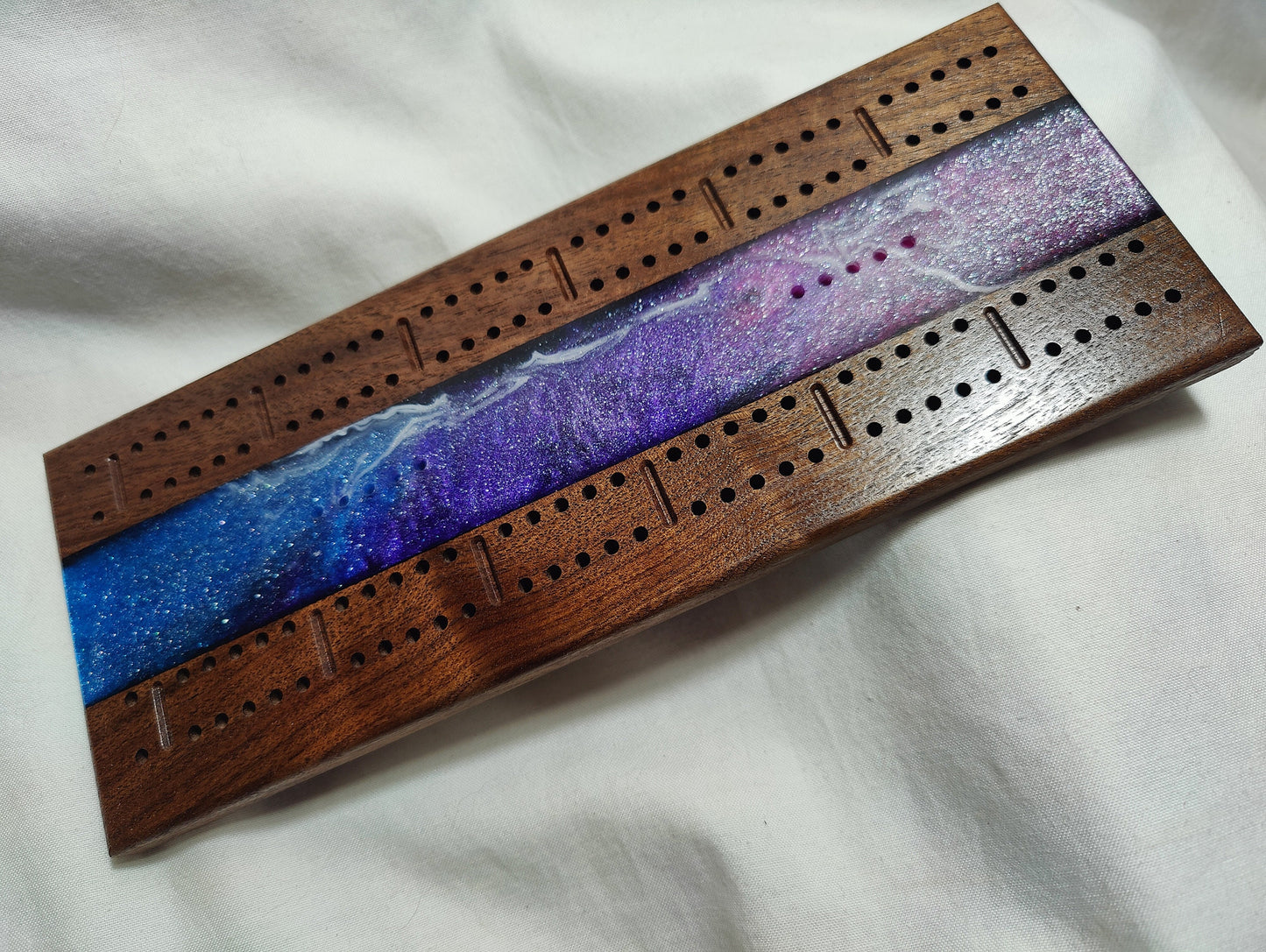 Resin and Hardwood Cribbage Boards