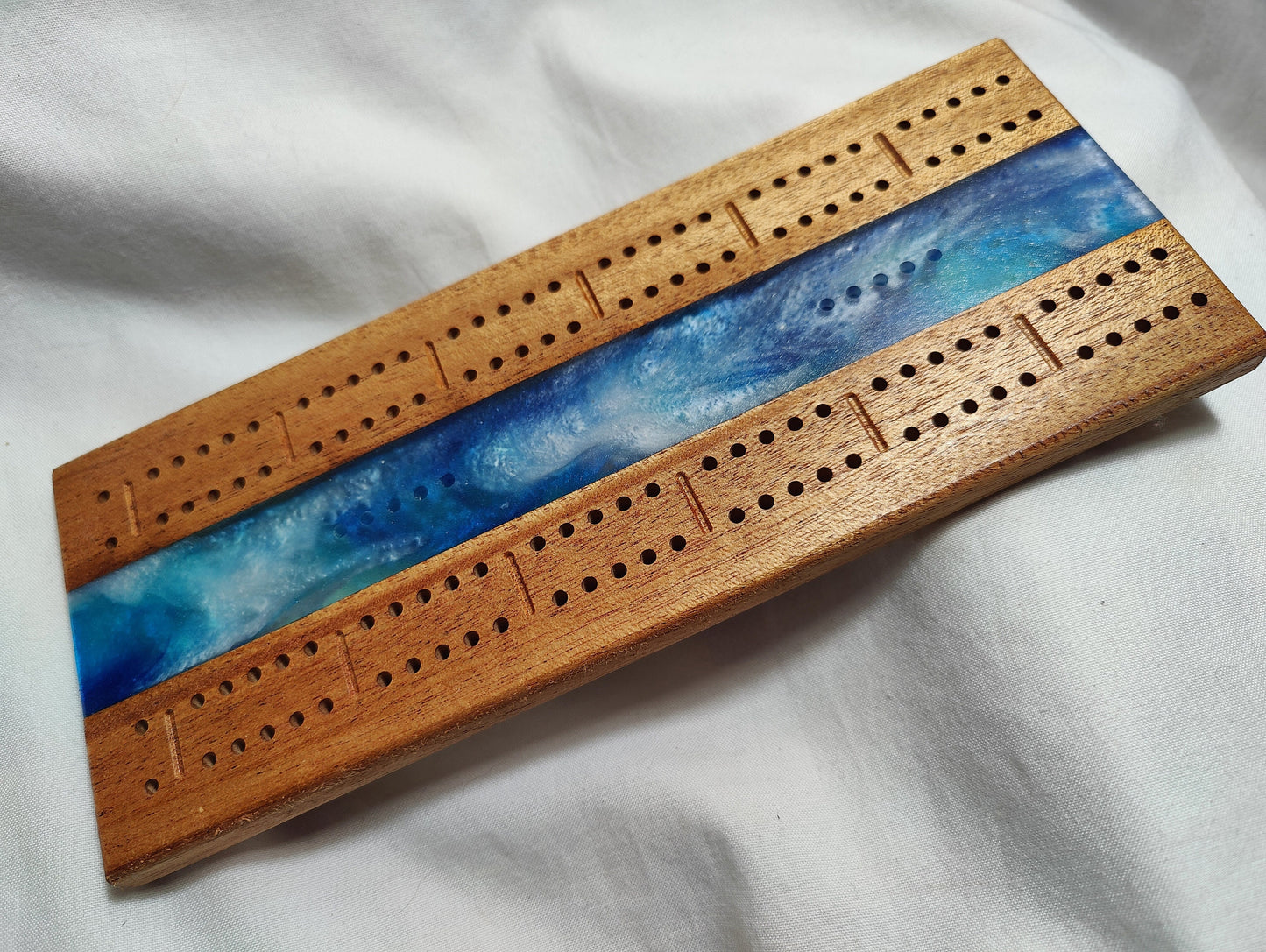 Resin and Hardwood Cribbage Boards