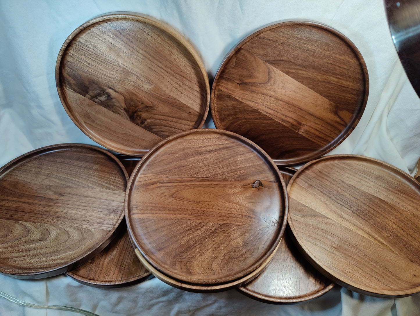 Solid Walnut Wood Plates