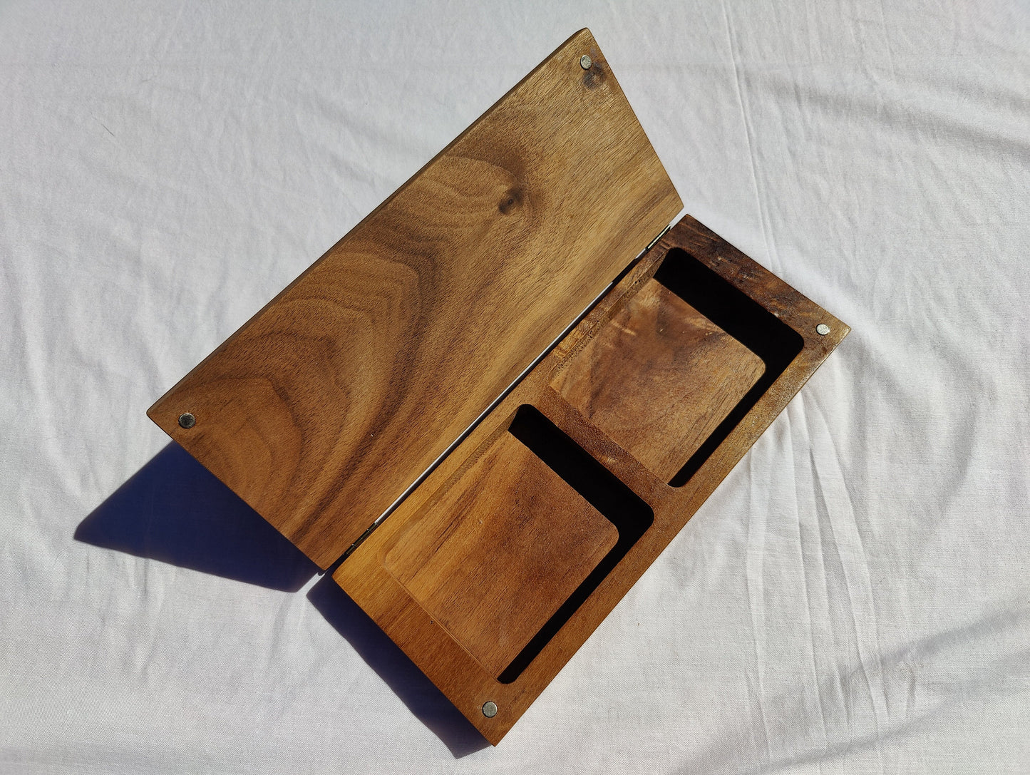 Mahogany Cribbage Board With Epoxy Resin Accent • Travel Size Cribbage Board • Wood Cribbage Board