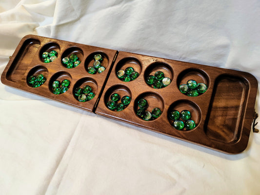 Handmade Walnut Mancala Board